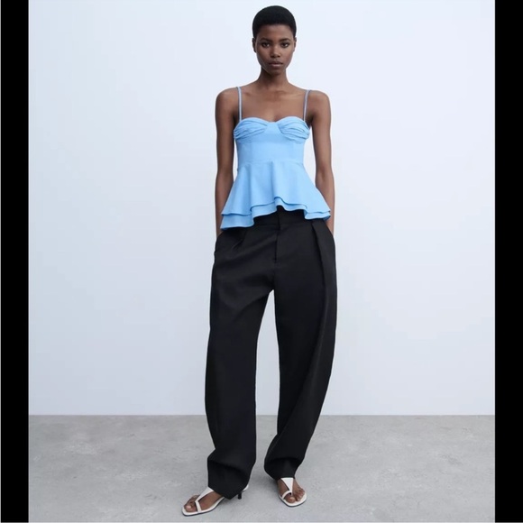 Zara Tops - Zara ZW Collection Bustier Top - Blue - Large - NWT